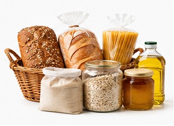 Groceries and bread